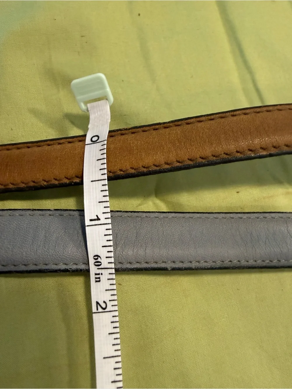 Levi’s country western casual leather belt set of 2 brown & blue gray